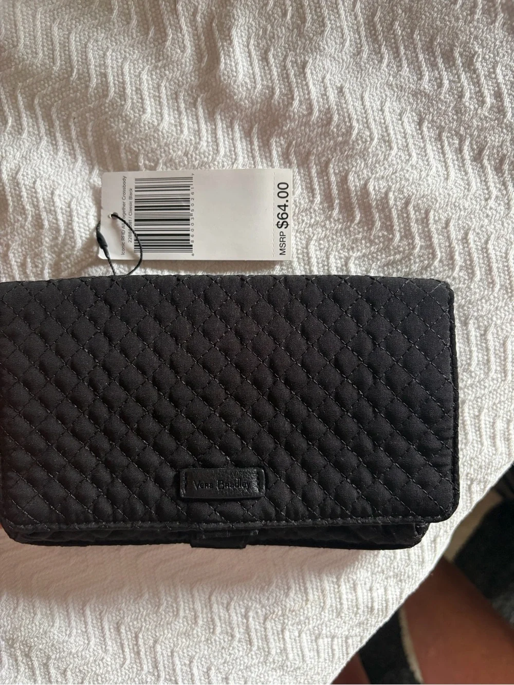 Vera Bradley Black Quilted Wallet Phone Case